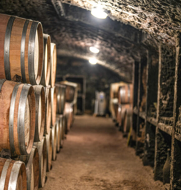 Historischer Weinkeller der Domaine Lejeune