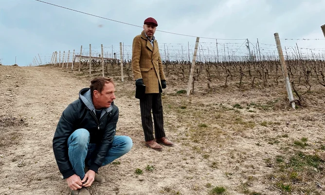 Olek Bondonio im Weinberg