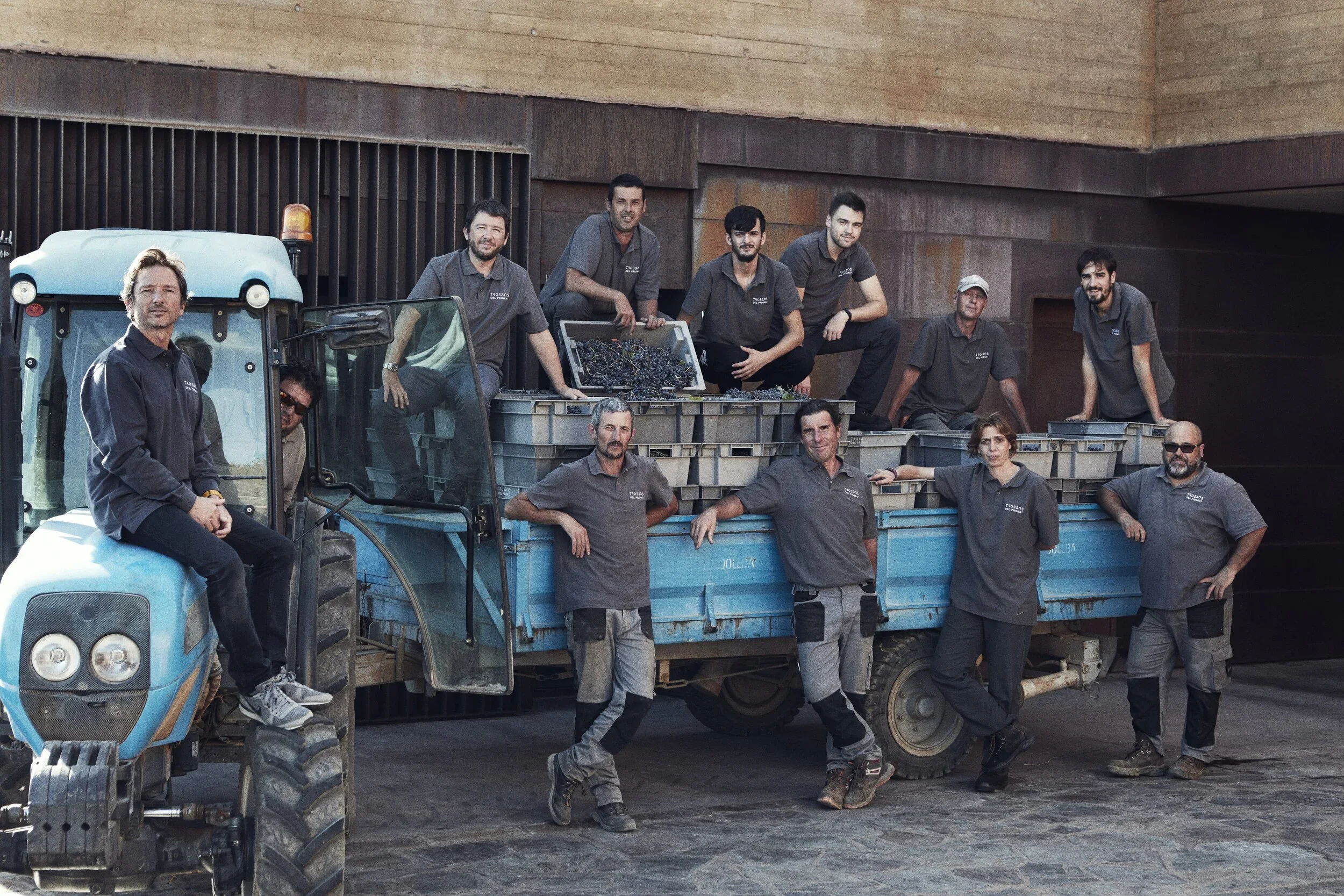Das Team von Trossos del Priorat bei der Weinlese